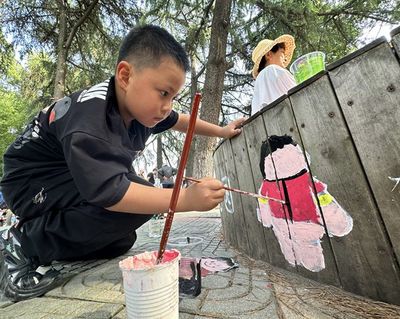 竹荫里的城市诗意 合肥配电箱上的绘画艺术